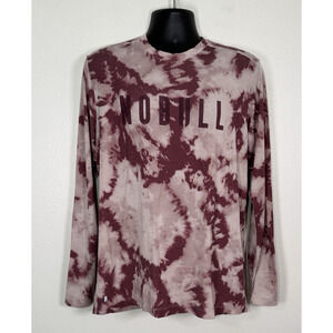 NOBULL Long Sleeve Shirt Mens Large Camo Pink Sports Activewear CrossFit Sports